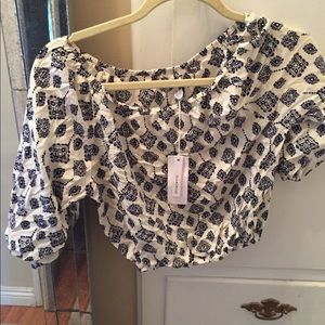 Off the shoulder crop top